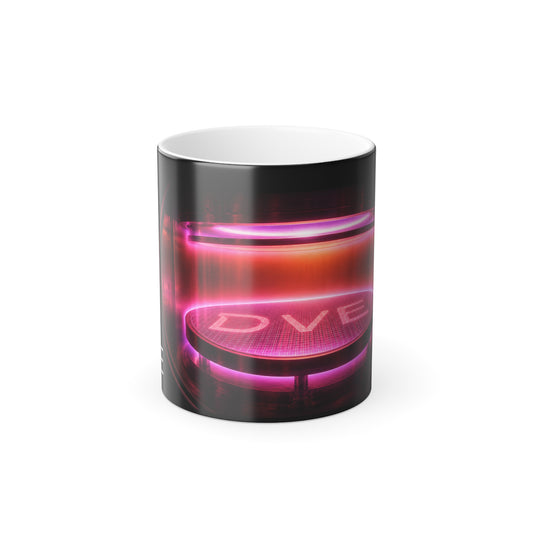 Color Morphing Mug — Neon 'LOVE' Heat-Activated Coffee Cup